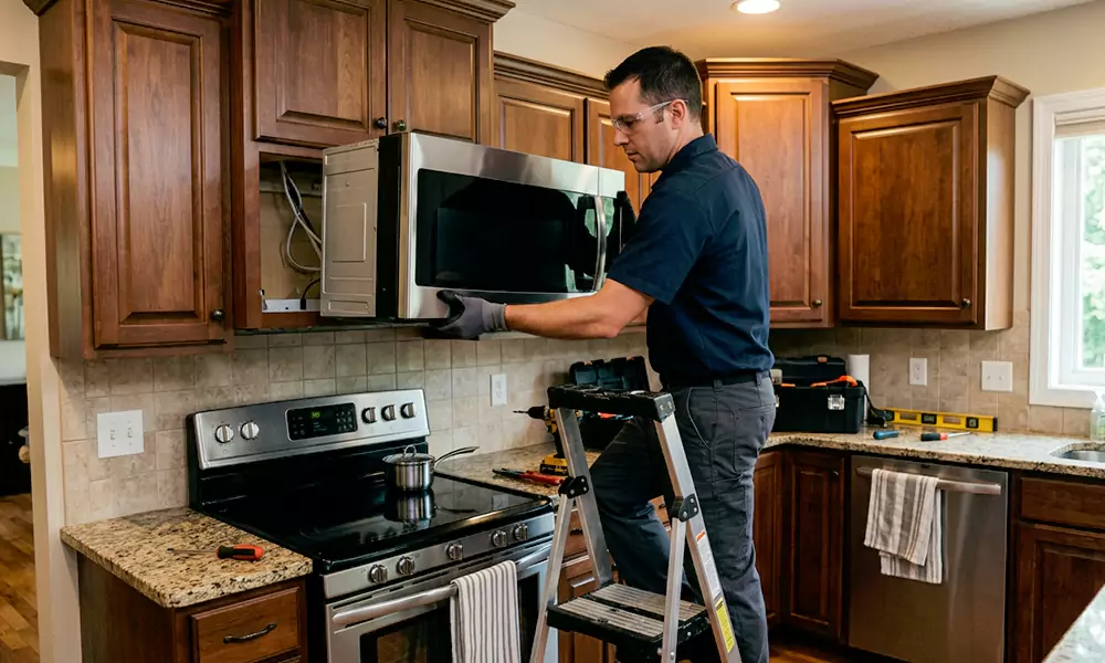 Microwave Installation in Encinitas, CA